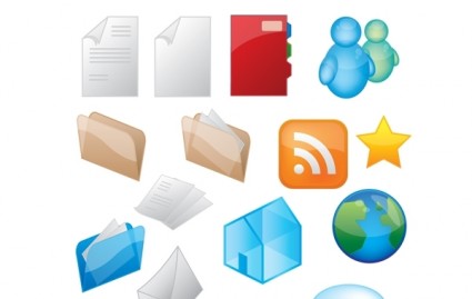 光沢のあるアイコン スタイル ベクター グラフィックス ベクター アイコン - 無料ベクター