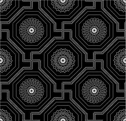 ベクター伝統的なタイル張りの背景素材-35