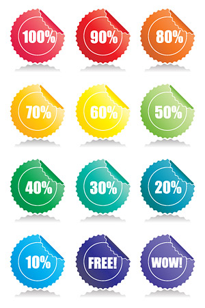 角度ベクター材料バッジ web2.0