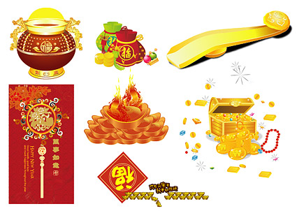 金と銀のジュエリー素材新年