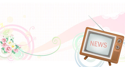 テレビとパターン ベクター材料