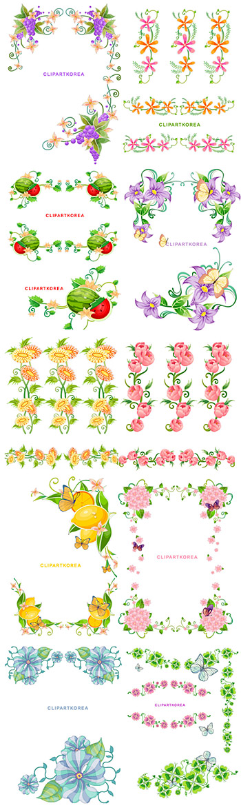 花、果物や蝶レース
