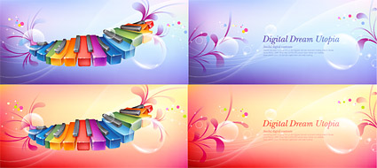 キーボードのパターンとファッション要素材料