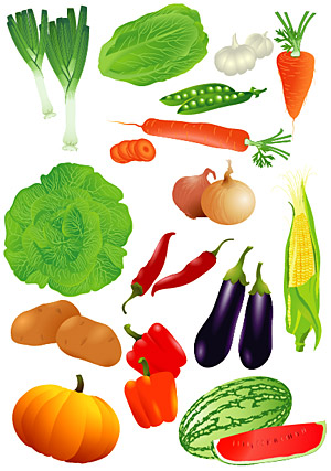 ベクターの果物や野菜