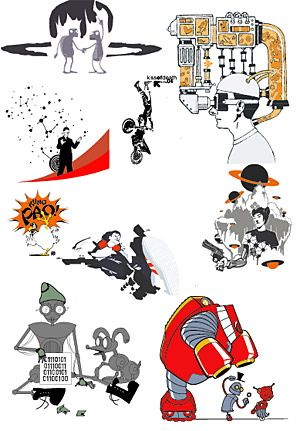 絵画材料動向 4 ベクター シリーズ