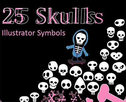 素敵な頭蓋骨要素ベクター材料