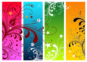 花トレンド要素ベクター材料