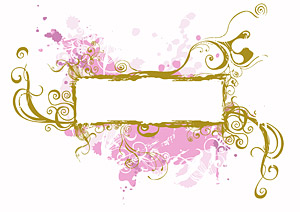 懐かしい感じのパターンとインクのベクター素材