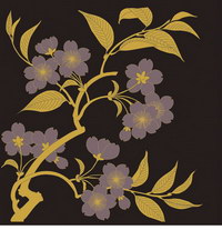 ベクター伝統的な絵画シリーズ 1 花植物