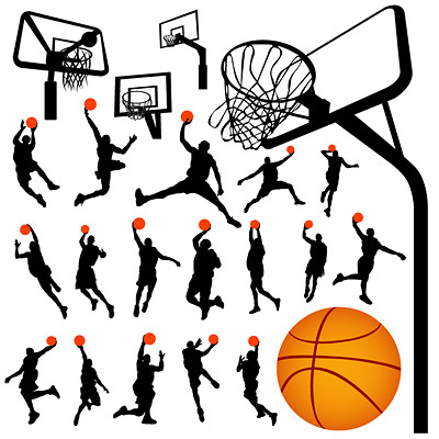 バスケット ボールの図のシルエットと Lan Qiujia 無料素材イラスト ベクターのフリーデザイナー