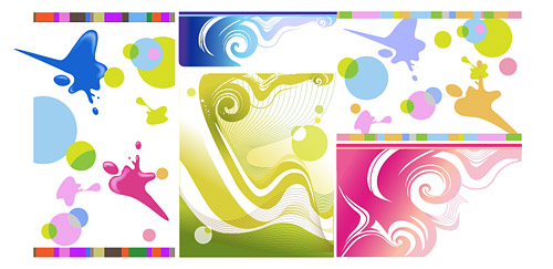 色の絵画のスタイル