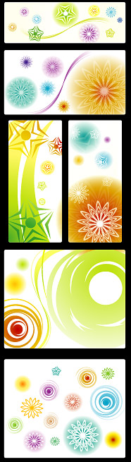 ベクターの活気に満ちたパターンと背景素材