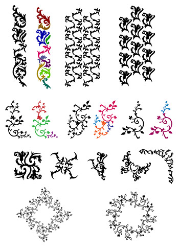実用的なトレンド パターン ベクター材料 2