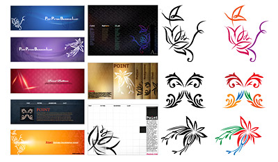 実用的なトレンド パターン ベクター材料 4