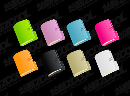 色のフォルダーのアイコン