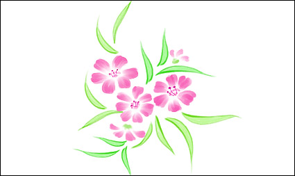 小さな手描きの花