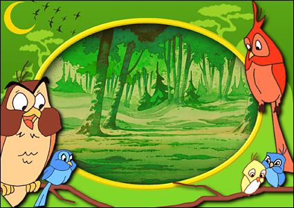 ディズニーの漫画の psd 素材 10 フレームします。