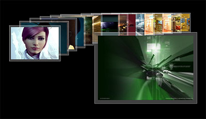 SWF + XML 結果を示す画像します。