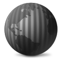 クールな黒のコンピューター アイコンの透明な png の完全なセット