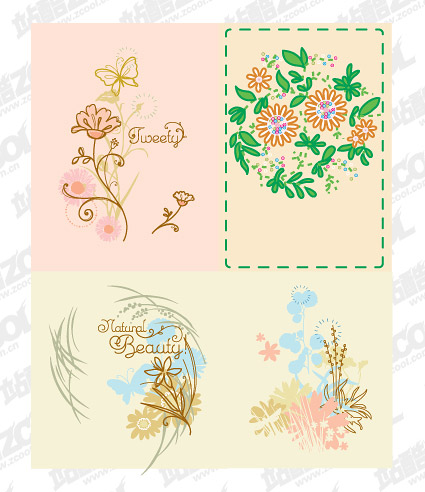 単純な手塗りのパターン ベクター材料