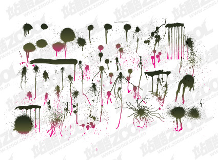 実用的なポイント ベクター インク ジェット材料を収容します。