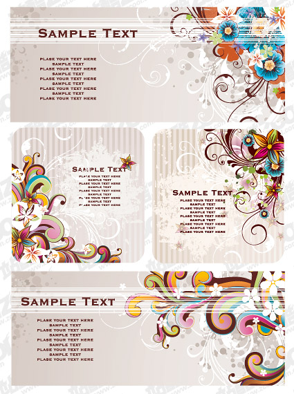 楽しいファッションの色パターン ベクター材料