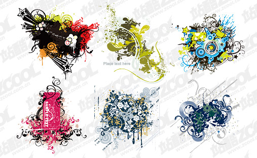 ベクター傾向パターン素材