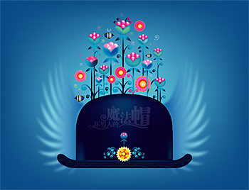 魔法の帽子ベクター材料