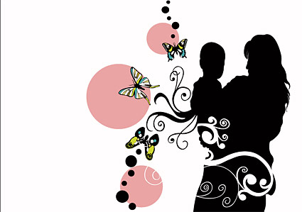 母と息子の写真