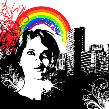 市虹パターン ベクター