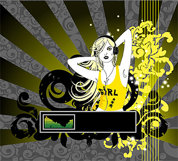 音楽背景ベクター