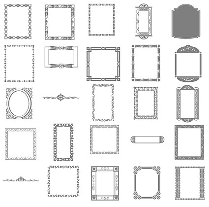 実用的なレース ボーダー要素ベクトル材料