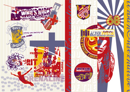 動きとストリート カルチャー ベクター材料 19