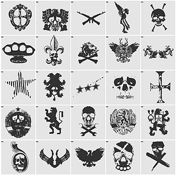 大陸頭蓋骨要素ベクター材料