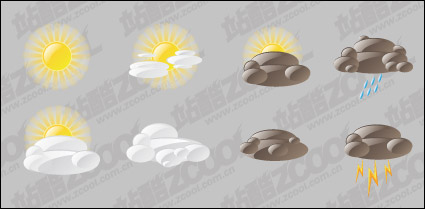 天候のベクター材料の変化