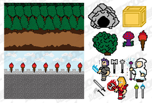 gomedia ピクセル アート ベクター材料