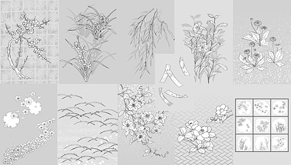 ベクター線画花 50 タンポポ リリー の 無料素材イラスト ベクターのフリーデザイナー