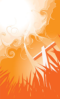 クロスし、煙のベクター素材