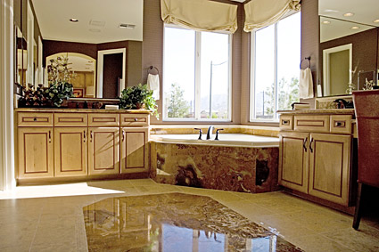 大陸の古典的なスタイルのバスルームの画像素材