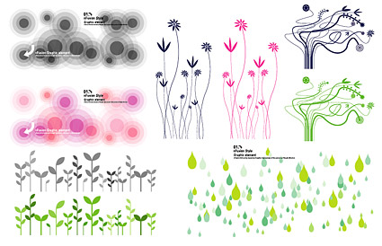コンパクトなデザインのベクター材料