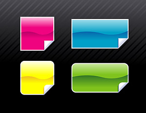 角度の web 2.0 スタイルのボタンのベクター素材