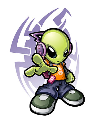 クールなエイリアン ベクター