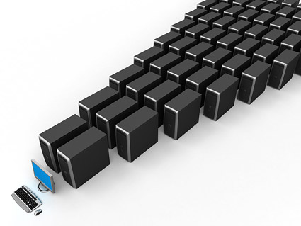 写真素材-6 接続する 3 D コンピュータ ネットワーク