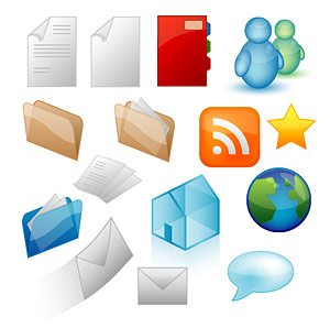 Vista スタイルのアイコンのベクター素材