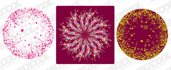 円形のパターンで構成される絵