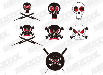 素敵な頭蓋骨のベクター素材