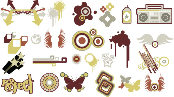 デザイン要素 30 のベクター トレンド
