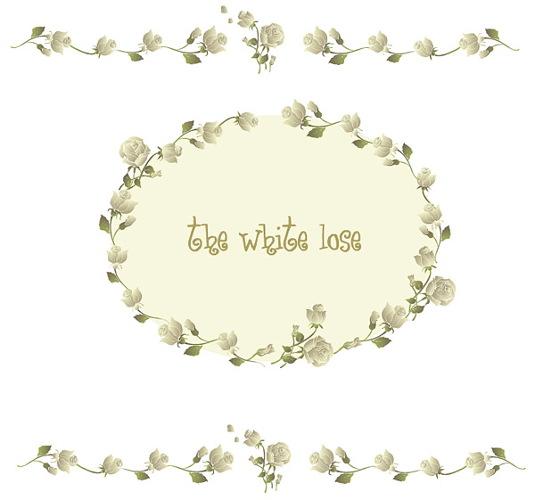 ローズ白のパターン