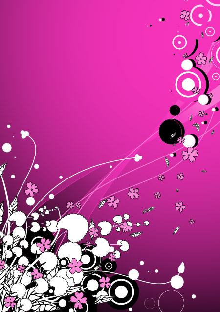 紫の花のベクター