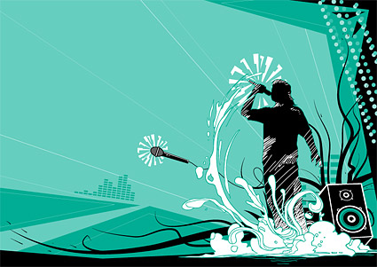 歌手のベクター素材